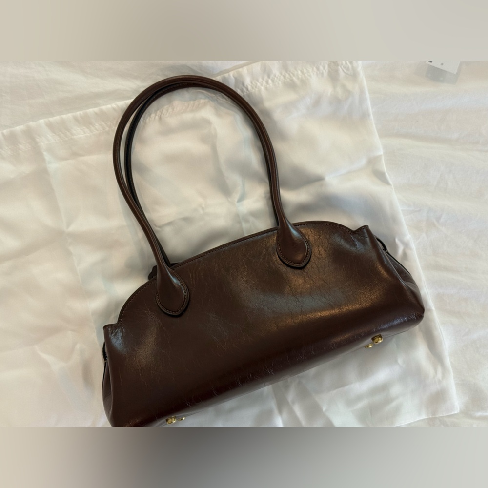 Coach Empire Carryall Bag 34 Glazed Leather Brass/Maple - Picture 7 of 16